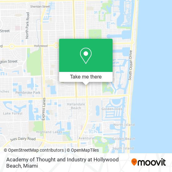 Academy of Thought and Industry at Hollywood Beach map