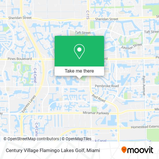 Mapa de Century Village Flamingo Lakes Golf