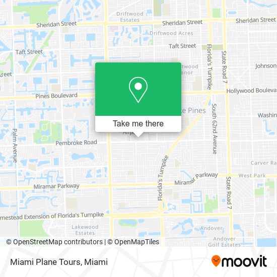 Mapa de Miami Plane Tours