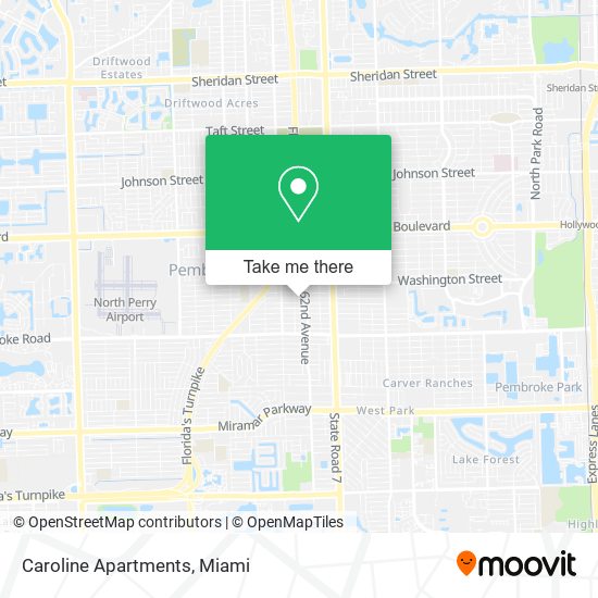 Caroline Apartments map