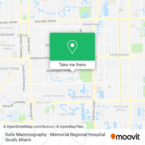Solis Mammography - Memorial Regional Hospital South map
