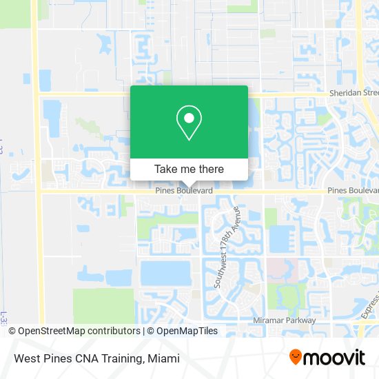 West Pines CNA Training map