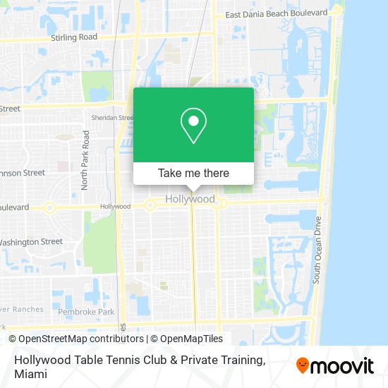 Mapa de Hollywood Table Tennis Club & Private Training