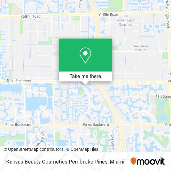 Mapa de Kanvas Beauty Cosmetics Pembroke Pines