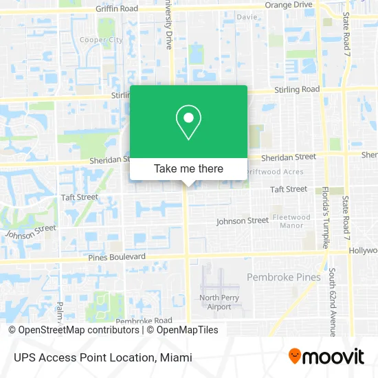UPS Access Point Location map