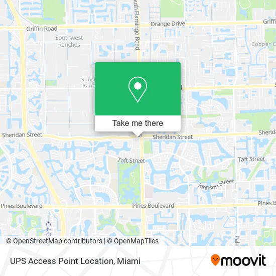 UPS Access Point Location map