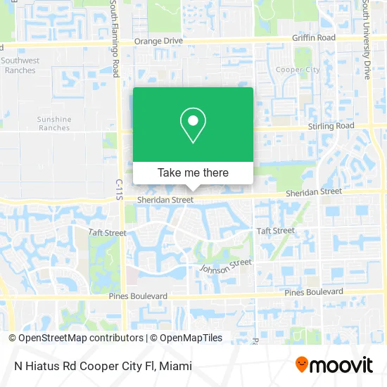N Hiatus Rd Cooper City Fl map