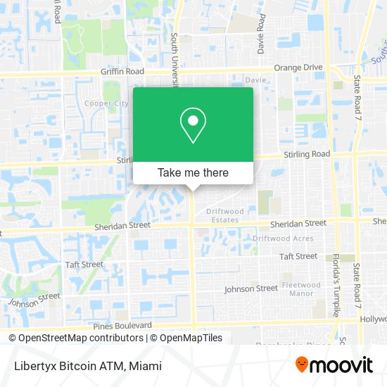 Mapa de Libertyx Bitcoin ATM