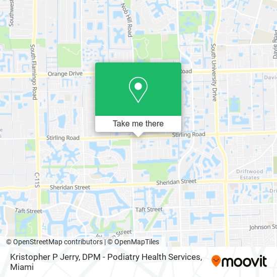 Mapa de Kristopher P Jerry, DPM - Podiatry Health Services