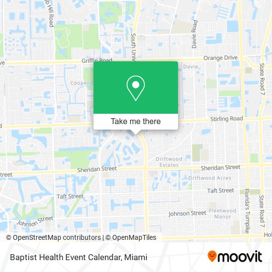 Baptist Health Event Calendar map