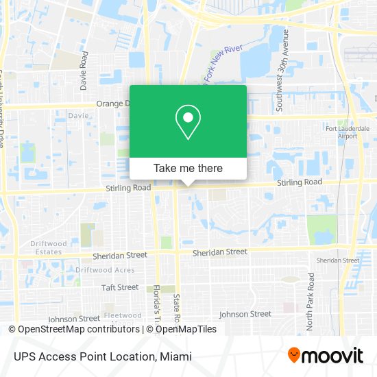 UPS Access Point Location map