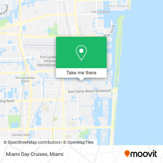 Miami Day Cruises map