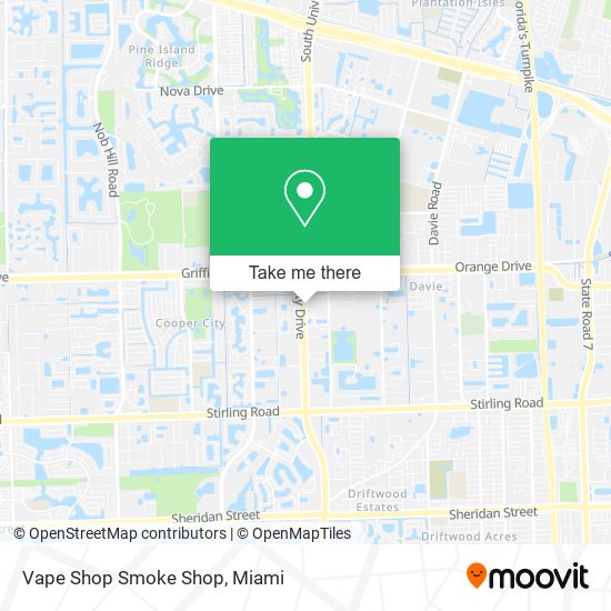 Mapa de Vape Shop Smoke Shop