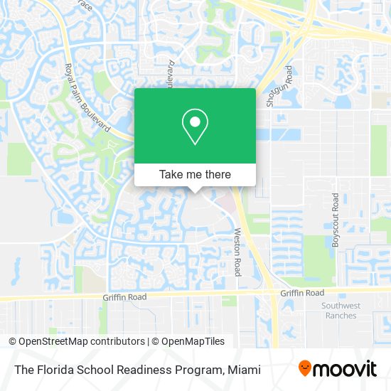 The Florida School Readiness Program map