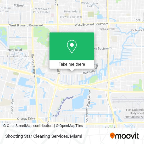 Shooting Star Cleaning Services map