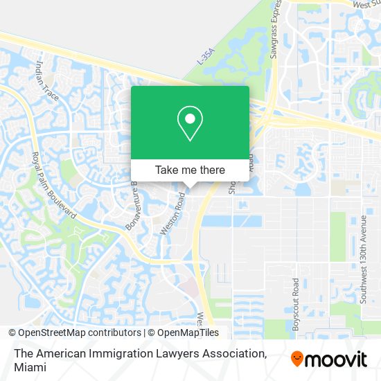 The American Immigration Lawyers Association map