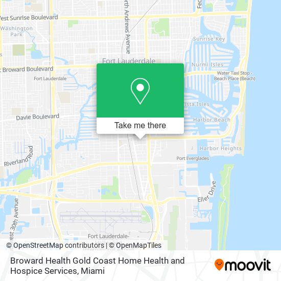 Mapa de Broward Health Gold Coast Home Health and Hospice Services