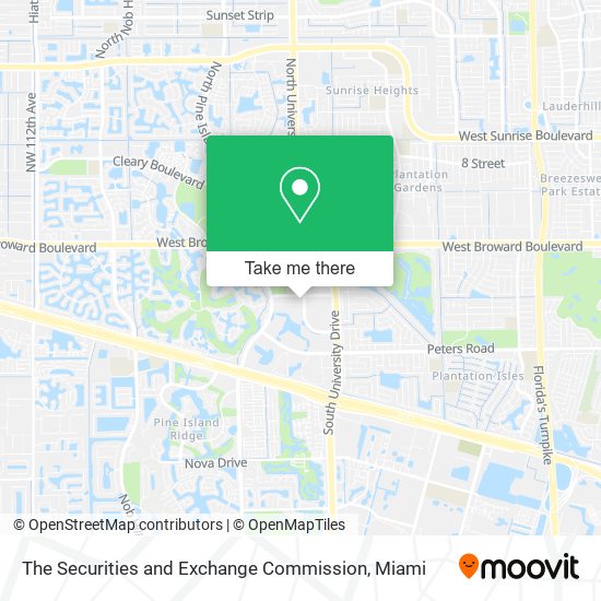 The Securities and Exchange Commission map