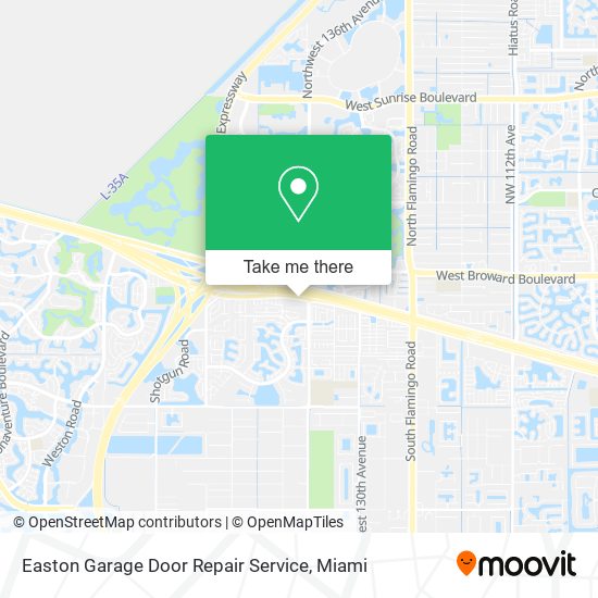 Easton Garage Door Repair Service map