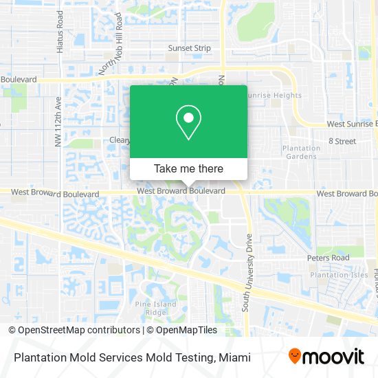 Mapa de Plantation Mold Services Mold Testing