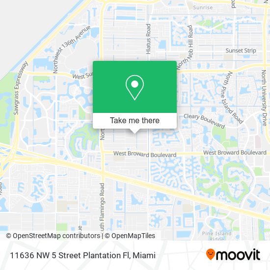 11636 NW 5 Street Plantation Fl map