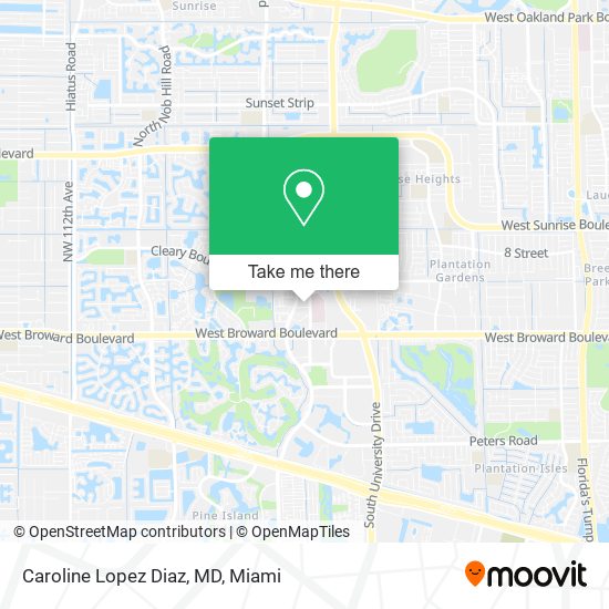 Caroline Lopez Diaz, MD map