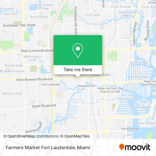 Farmers Market Fort Lauderdale map