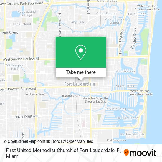 Mapa de First United Methodist Church of Fort Lauderdale, Fl