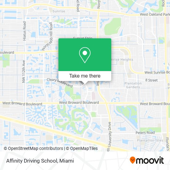 Affinity Driving School map