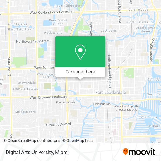 Digital Arts University map