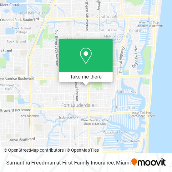 Samantha Freedman at First Family Insurance map