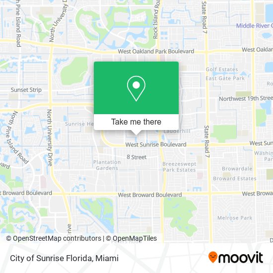 Mapa de City of Sunrise Florida