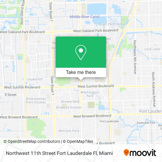 Northwest 11th Street Fort Lauderdale Fl map