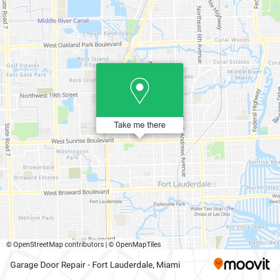 Mapa de Garage Door Repair - Fort Lauderdale