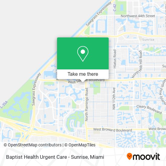 Mapa de Baptist Health Urgent Care - Sunrise
