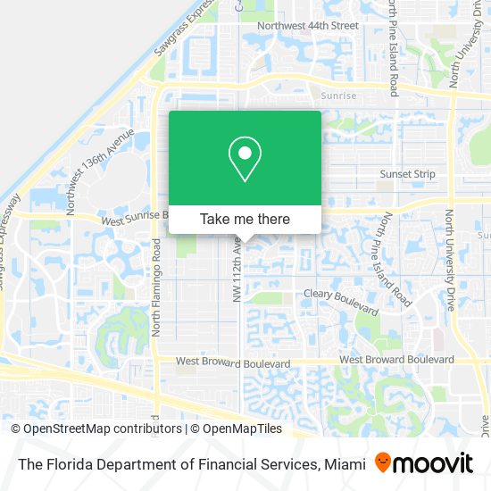 The Florida Department of Financial Services map