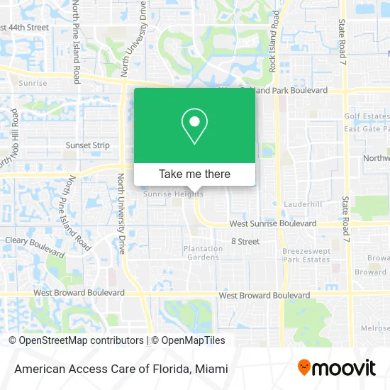 American Access Care of Florida map