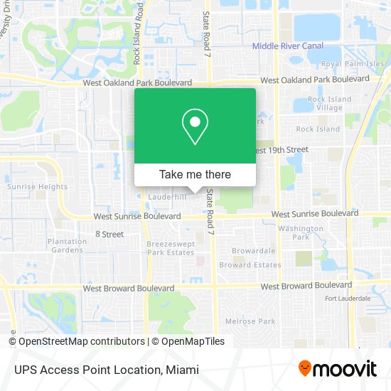 UPS Access Point Location map