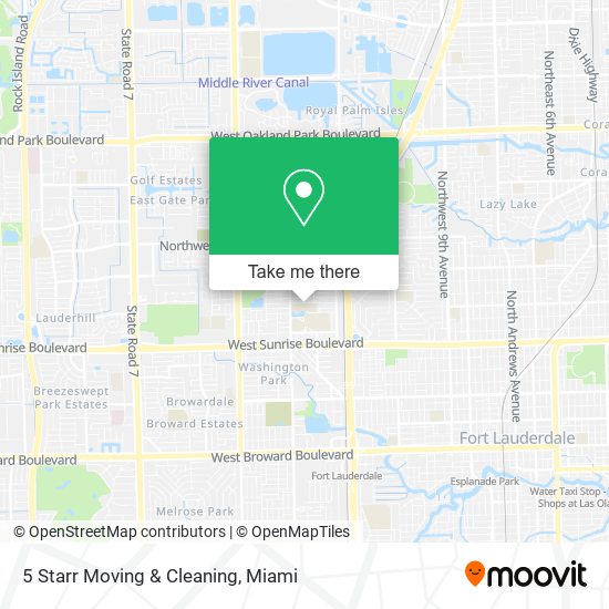 Mapa de 5 Starr Moving & Cleaning