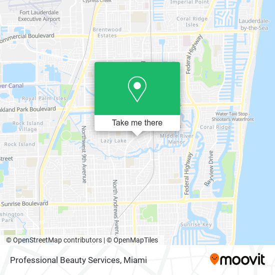 Professional Beauty Services map