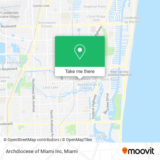 Mapa de Archdiocese of Miami Inc