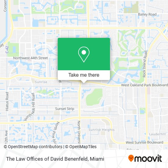 The Law Offices of David Benenfeld map