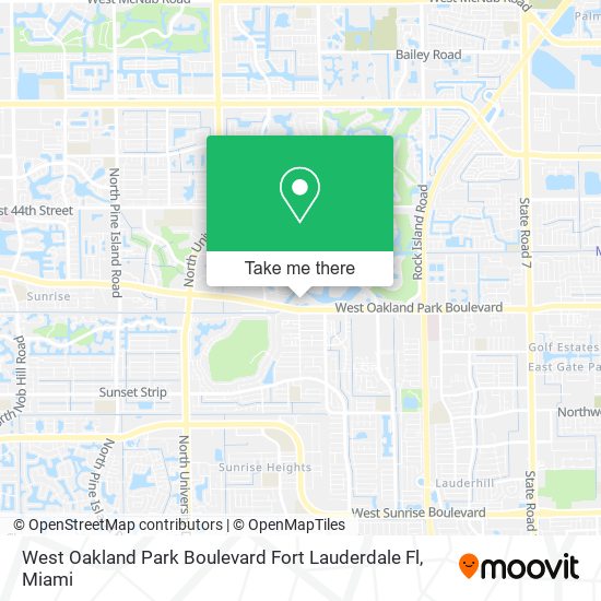 West Oakland Park Boulevard Fort Lauderdale Fl map