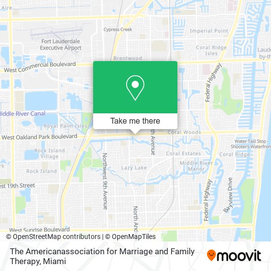 Mapa de The Americanassociation for Marriage and Family Therapy