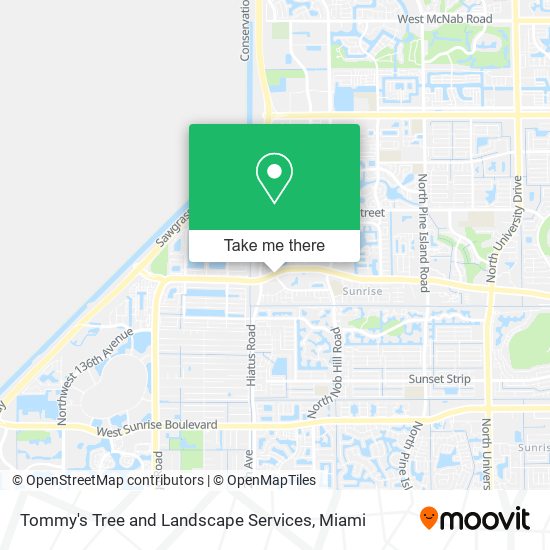 Tommy's Tree and Landscape Services map