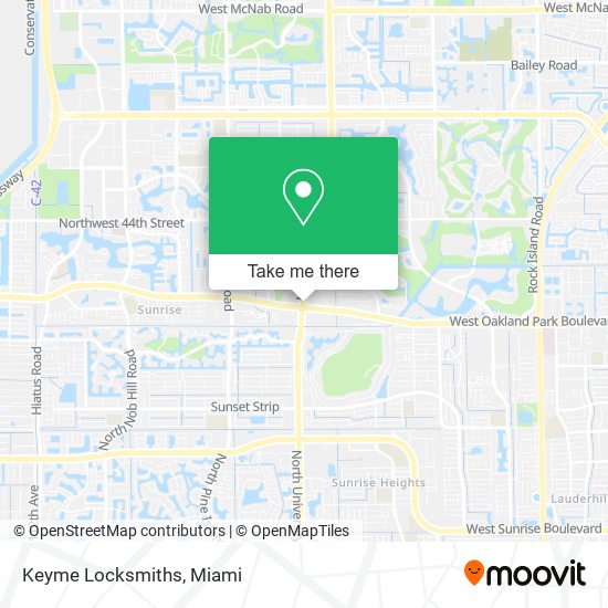 Keyme Locksmiths map