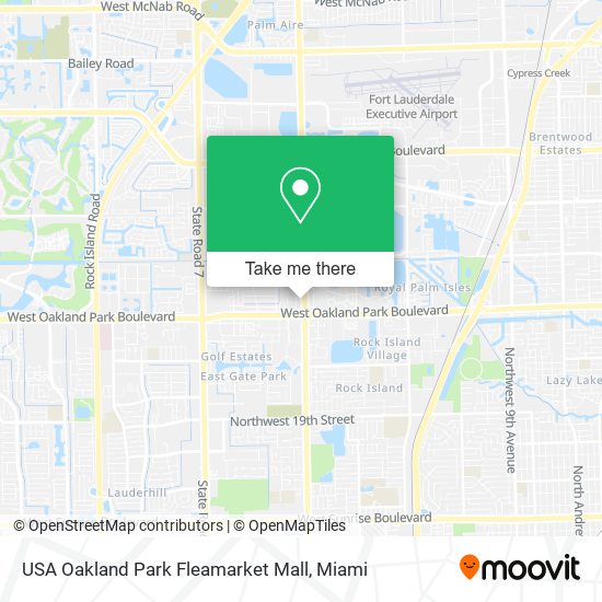 USA Oakland Park Fleamarket Mall map