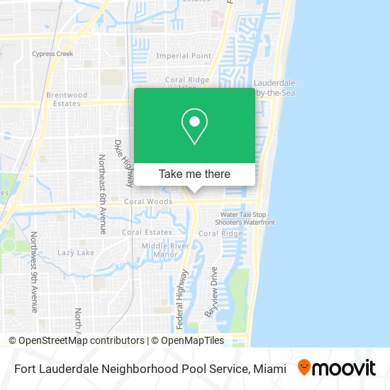 Mapa de Fort Lauderdale Neighborhood Pool Service