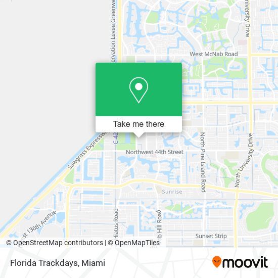 Florida Trackdays map