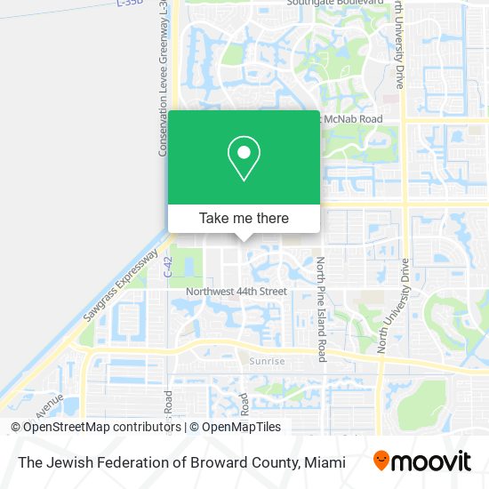 The Jewish Federation of Broward County map